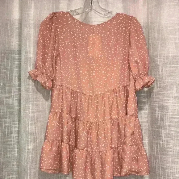 Peach Spotty Dot Blouse. - Picture 2 of 3